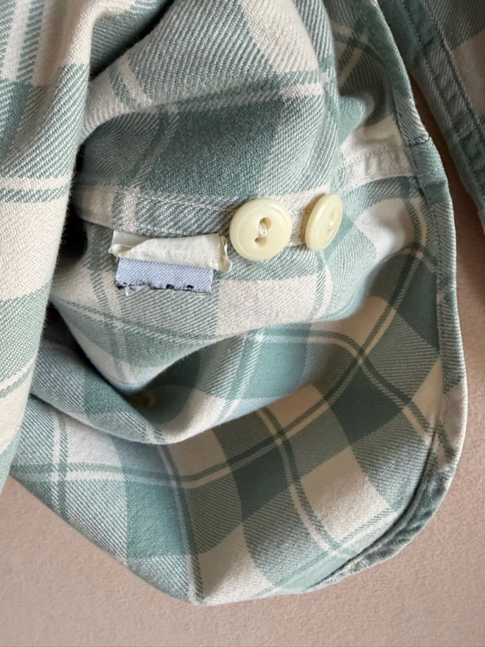 JCrew Men’s Medium Teal White Plaid Flannel Shirt Lightweight Cotton Button Down